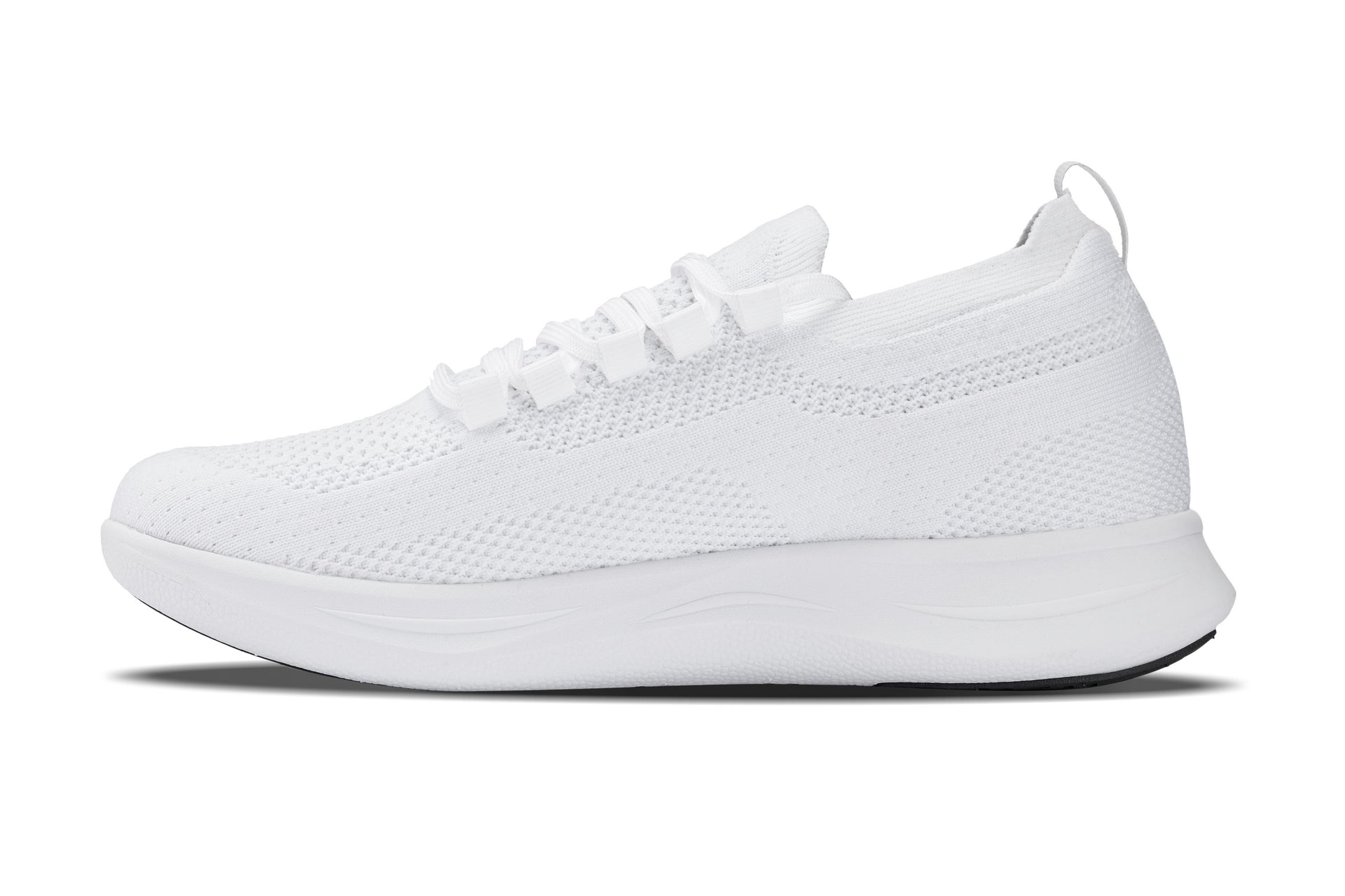 CALTO - QA061 - 2.4 Inches Taller (White/White Sole) - Lightweight Knitted Sneakers - Triathlete Store