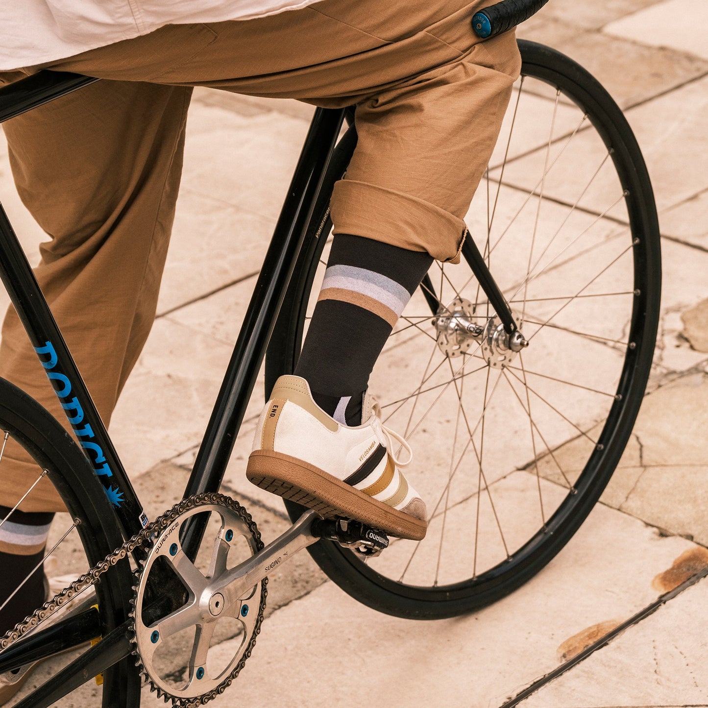 Mid-Stripe Crew Sock