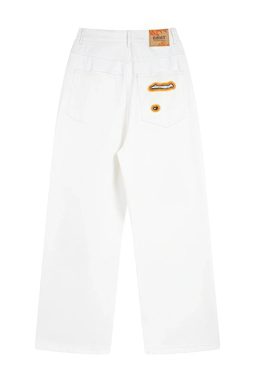 Flame Burnout Distressed Denim Jeans – Bold, Street Style Design