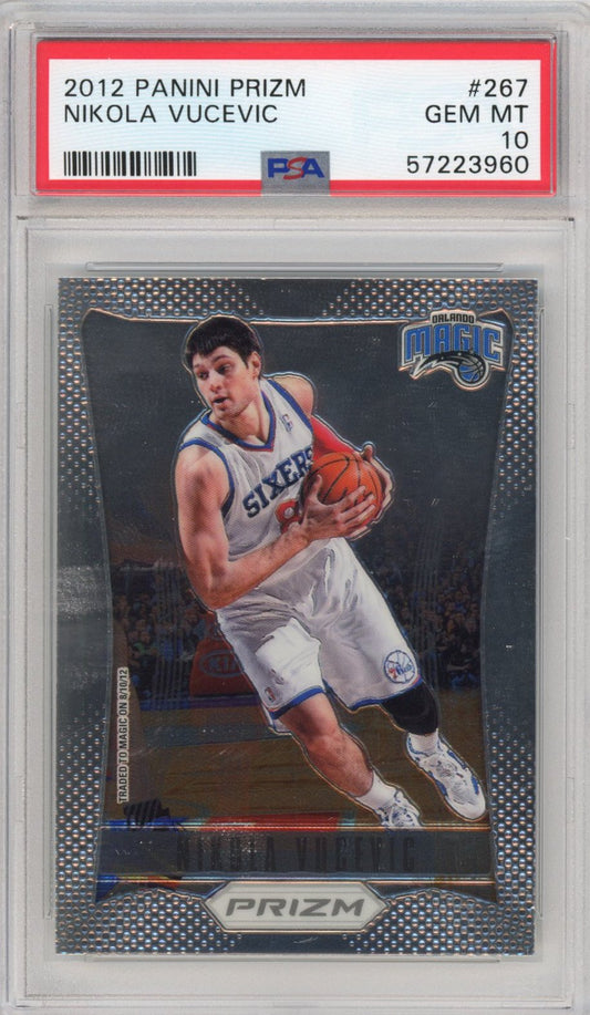 Graded 2012-13 Panini Prizm Nikola Vucevic #267 Rookie RC Basketball Card PSA 10 Gem Mint