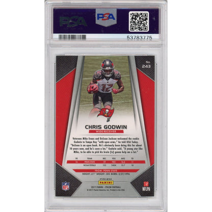 Graded 2017 Panini Prizm Chris Godwin #243 Prizm Rookie RC Football Card PSA 10 Gem Mint