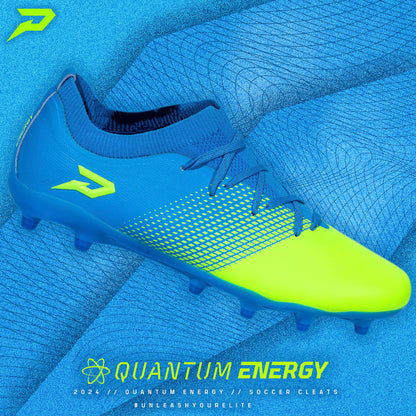 Quantum Energy Flag Football Cleats - Columbia Blue & Slime