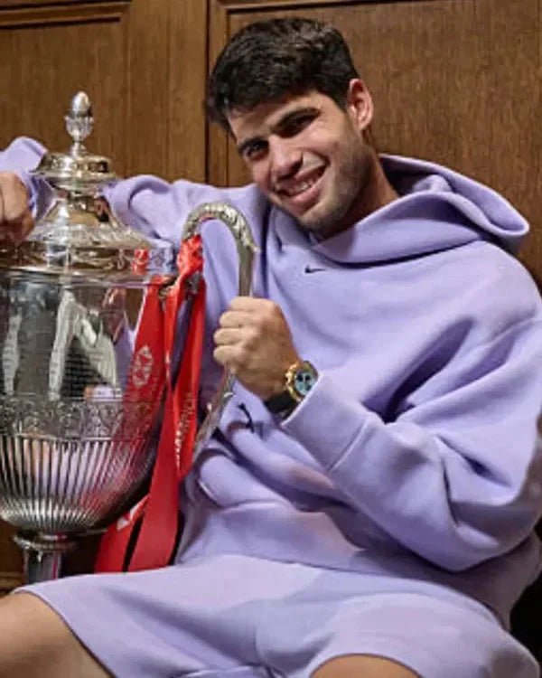 Carlos Alcaraz 2025 Queen’s Club Final Purple Hoodie