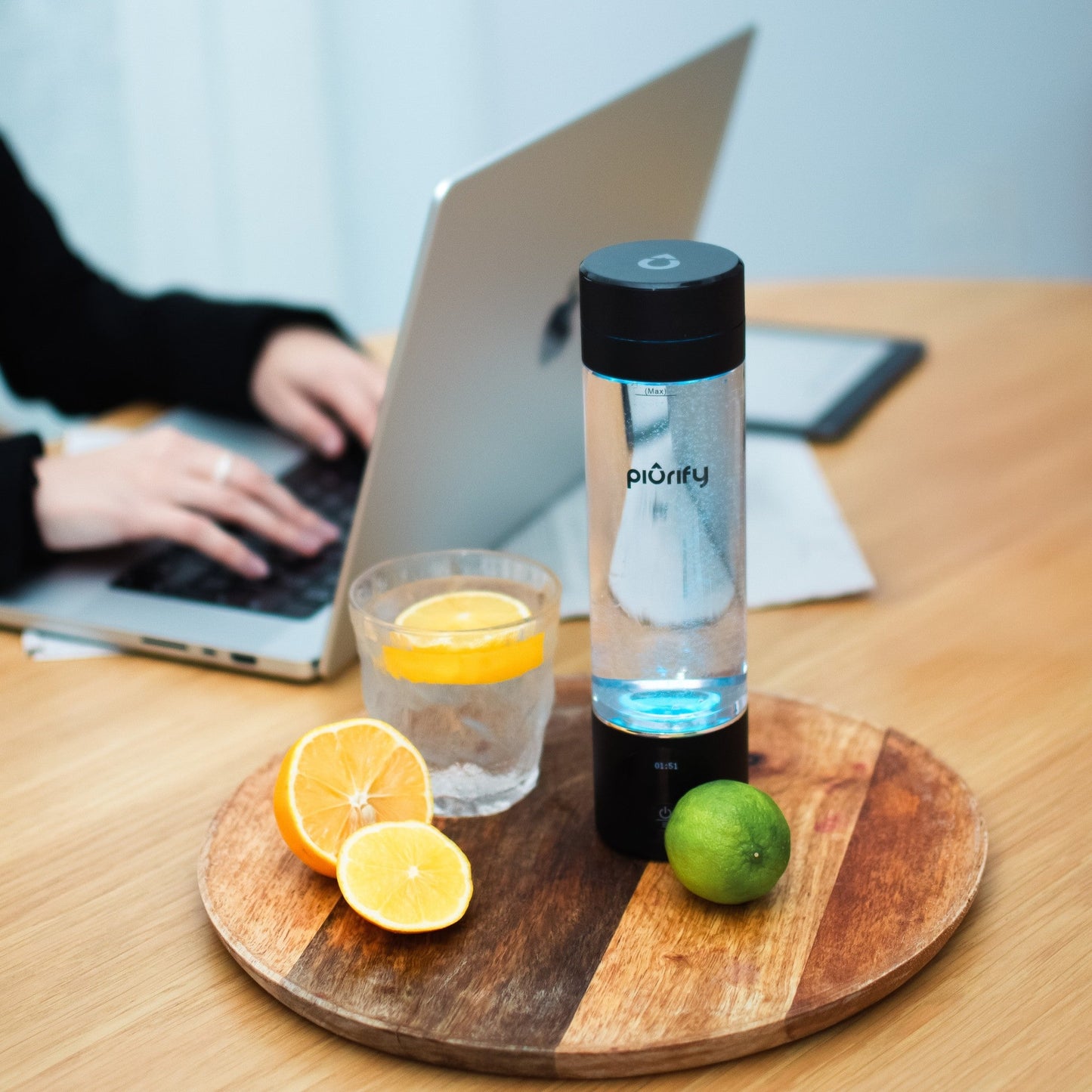 PIURIFY Hydrogenator® Hydrogen Water Bottle - Black
