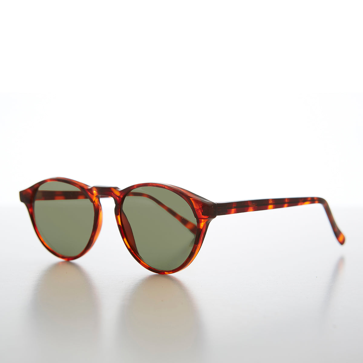 Horn Rim Round Dapper Pantos Vintage Sunglasses - Randy