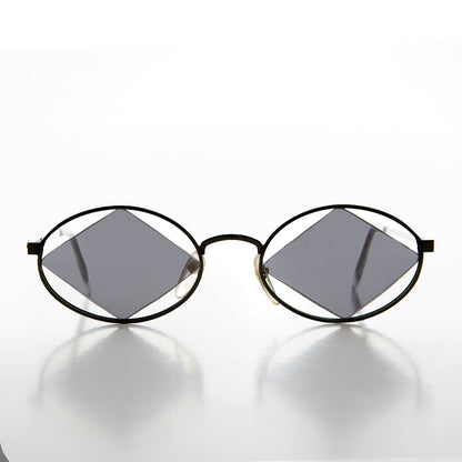 Geometric Floating Diamond Vintage 90s Sunglass - Rashid