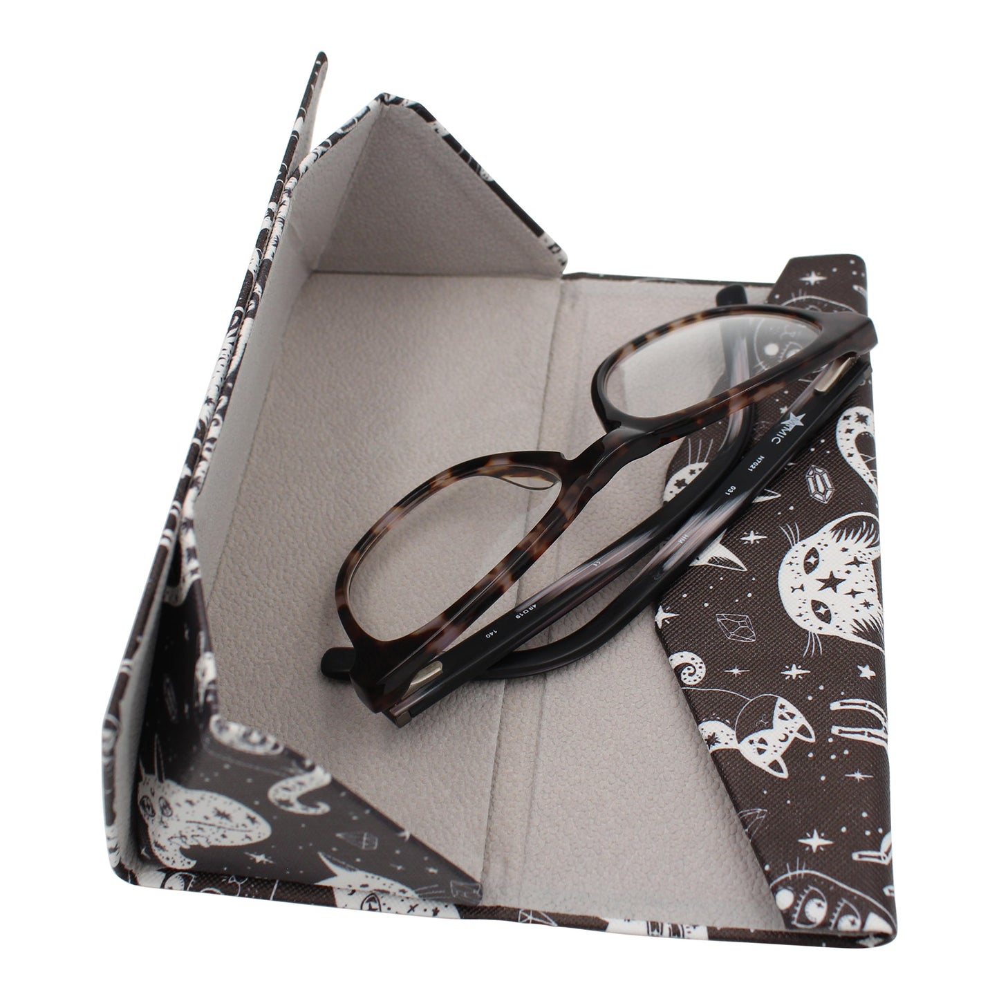 Witchy Cats Glasses Case - Horror/Halloween - Vegan Leather