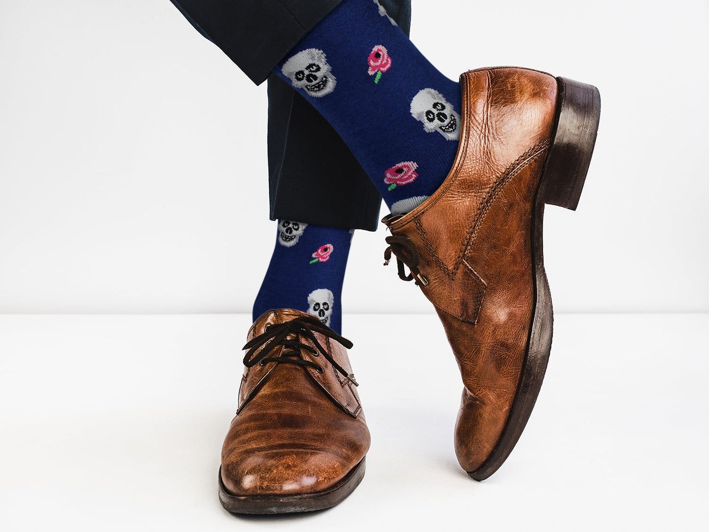 Skull and Flower Socks - Comfy Cotton for Men & Women