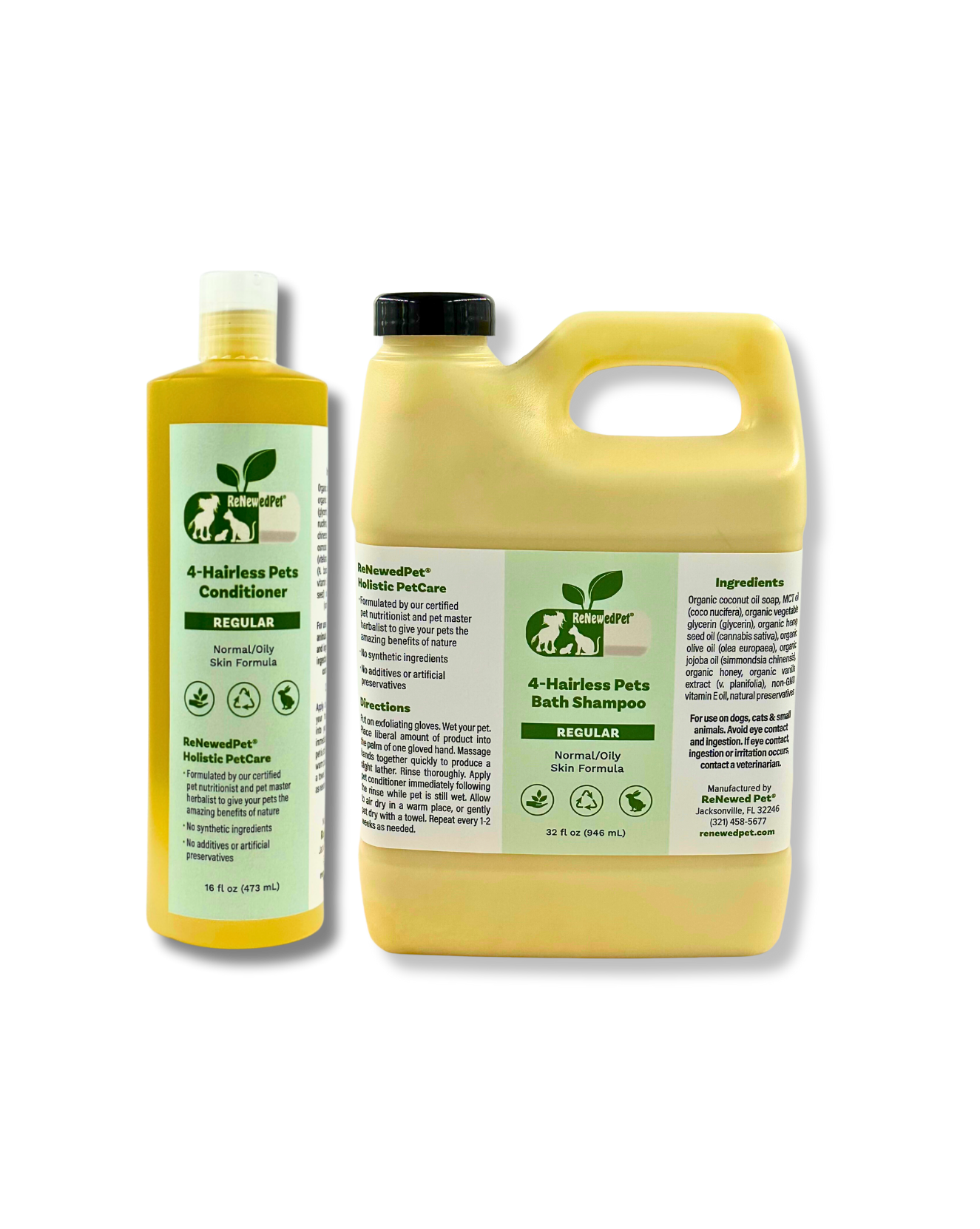 4-HAIRLESS PETS PETS REGULAR SHAMPOO & CONDITIONER - Triathlete Store