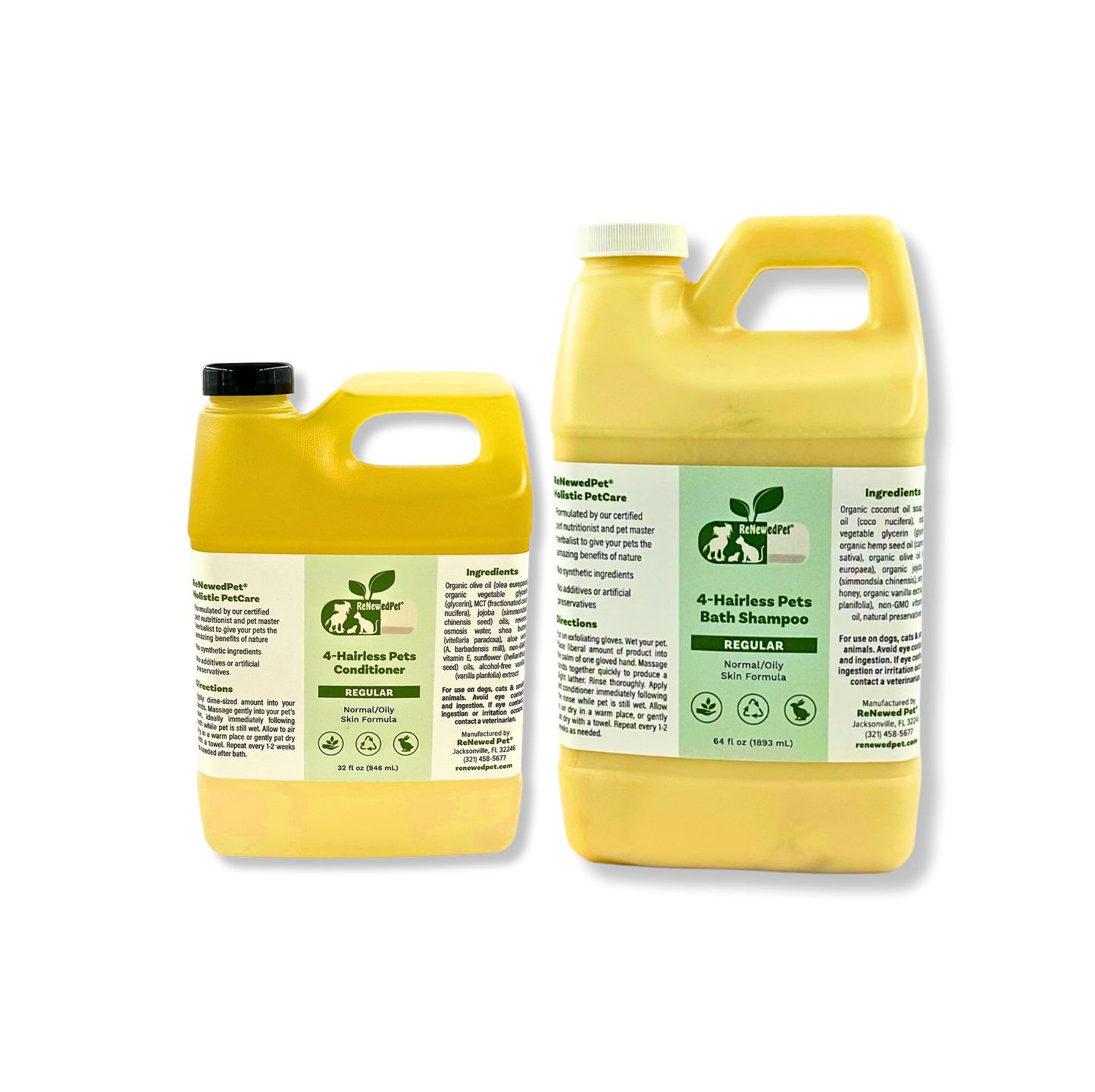 4-HAIRLESS PETS PETS REGULAR SHAMPOO & CONDITIONER - Triathlete Store