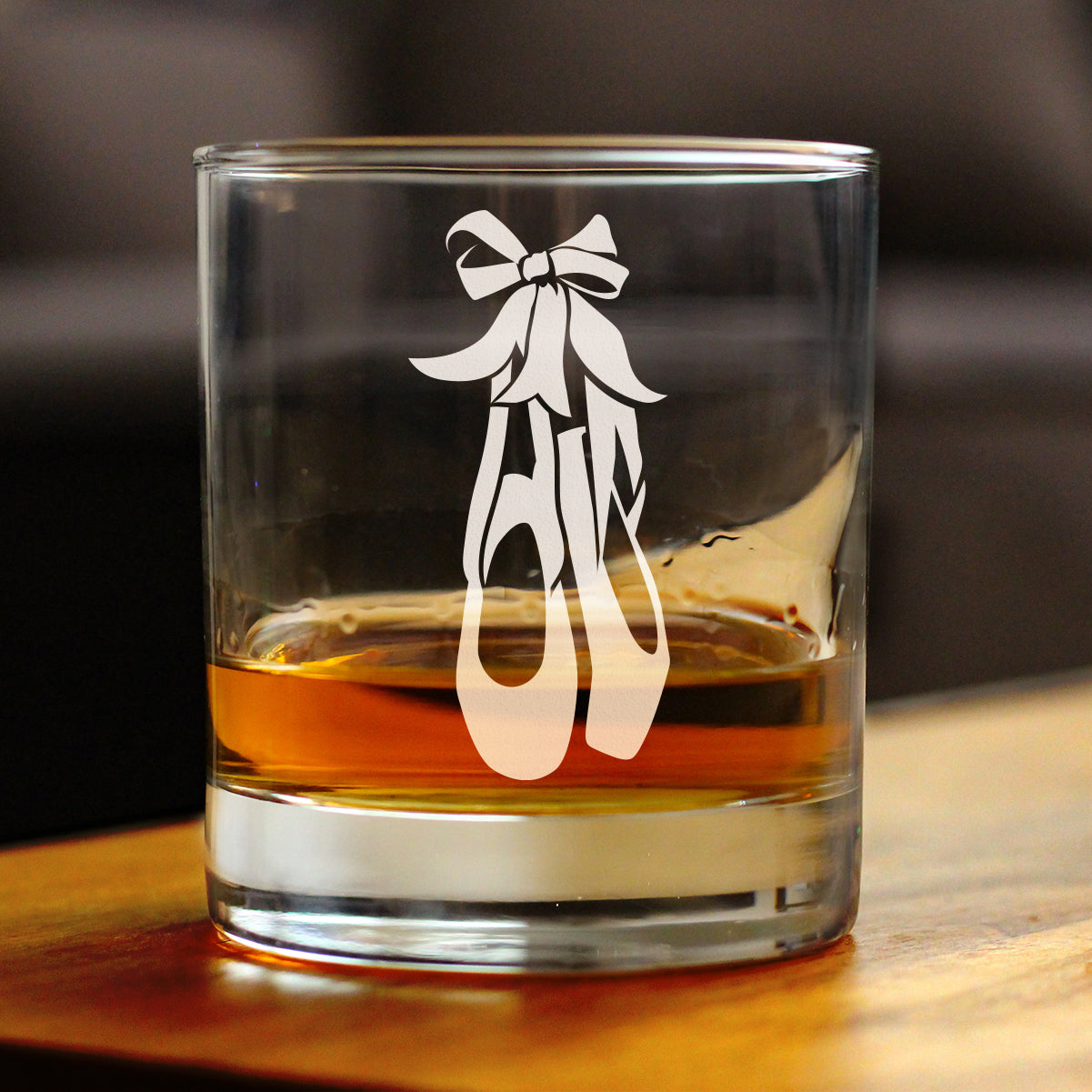 Ballet Shoes - Whiskey Rocks Glass - Ballerina and Dance Teacher Gifts - 10.25 oz Glasses
