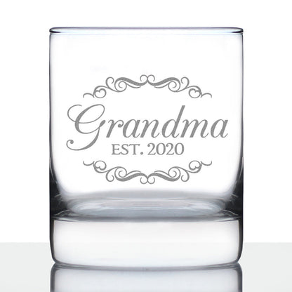 Grandma Est. 2020 - 10 Ounce Rocks Glass