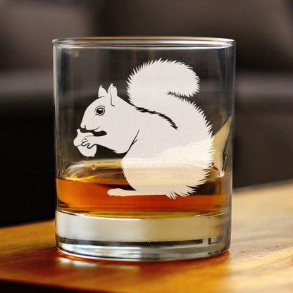 Squirrel Rocks Glass - Squirrel Gifts and Decor with Squirrels - 10.25 Oz Glasses