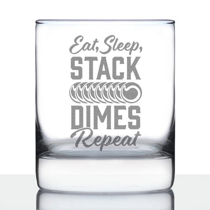 Stack Dimes - Whiskey Rocks Glass - Unique Gifts for Welders - 10.25 oz Glasses