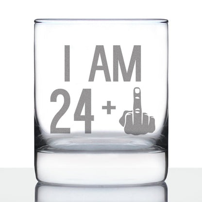 24 + 1 Middle Finger - 10 Ounce Rocks Glass