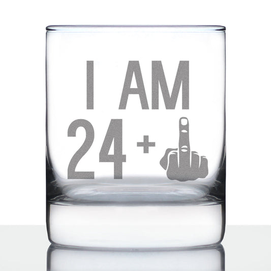 24 + 1 Middle Finger - 10 Ounce Rocks Glass