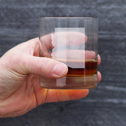 Arizona State Outline Whiskey Rocks Glass - State Themed Drinking Decor and Gifts for Arizonan Women & Men - 10.25 Oz Whisky Tumbler Glasses