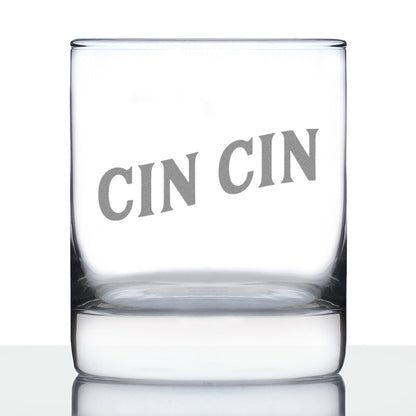 Cin Cin - Italian Cheers - Whiskey Rocks Glass - Cute Italy Themed Gifts or Party Decor for Women and Men - 10.25 Oz