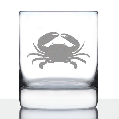 Crab - Cute Nautical Theme Gifts for Beach House - 10 Ounce Rocks Glass