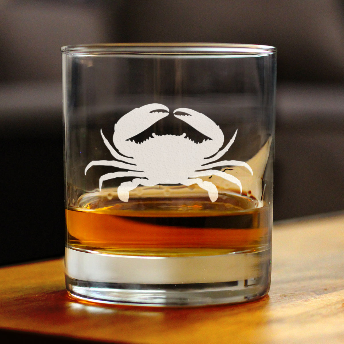 Crab - Cute Nautical Theme Gifts for Beach House - 10 Ounce Rocks Glass