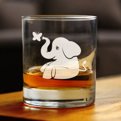 Cute Elephant - 10 Ounce Rocks Glass