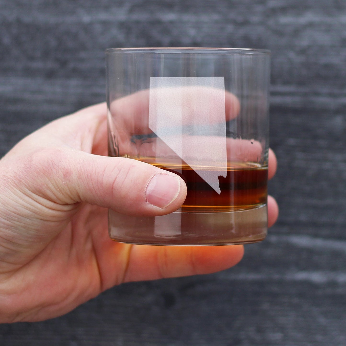 Nevada State Outline Whiskey Rocks Glass - State Themed Drinking Decor and Gifts for Nevadan Women & Men - 10.25 Oz Whisky Tumbler Glasses