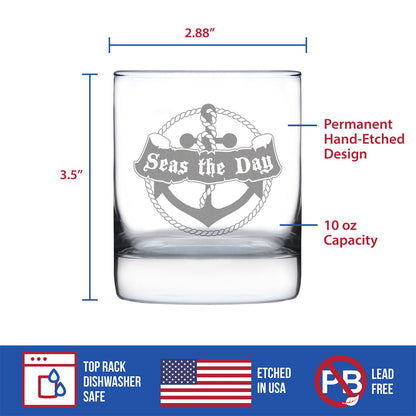 Seas the Day - 10 Ounce Rocks Glass