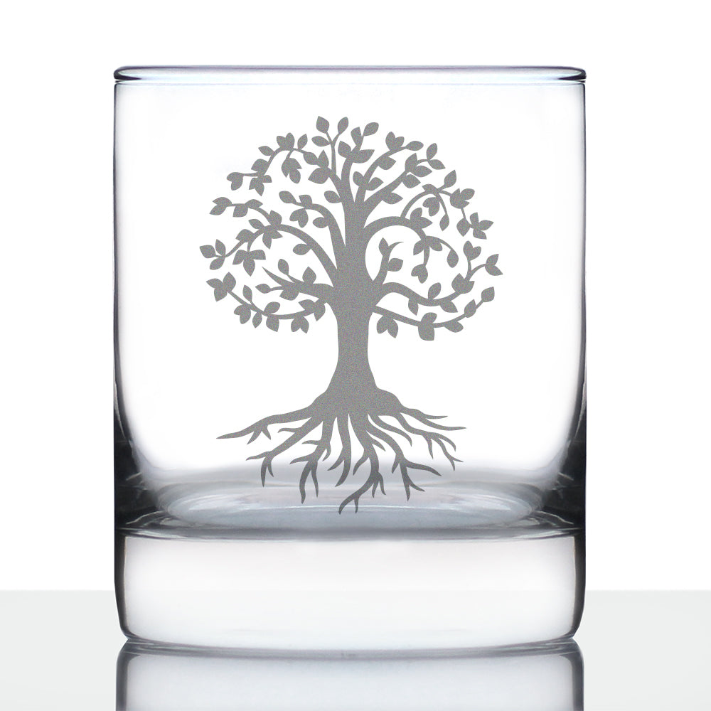 Tree Of Life - Whiskey Rocks Glass - Cute Family Themed Gifts and Decor - 10.25 Oz Glass