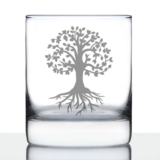 Tree Of Life - Whiskey Rocks Glass - Cute Family Themed Gifts and Decor - 10.25 Oz Glass