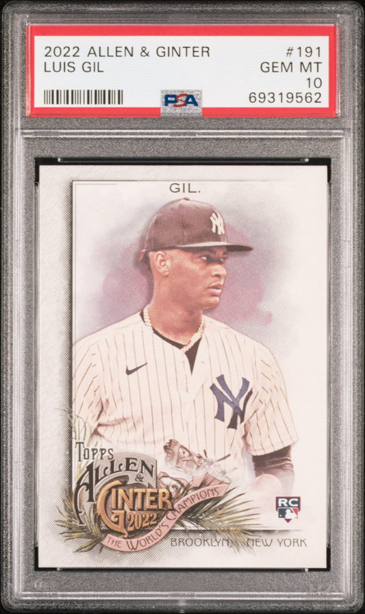 Graded 2022 Topps Allen & Ginter Luis Gil #191 Rookie RC Baseball Card PSA 10 Gem Mint