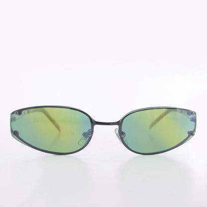 Oval Y2k Wrap Around Sunglasses - Rickey