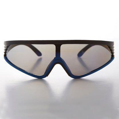 Mirror Lens Sports Wrap Vintage Sunglass - Rider