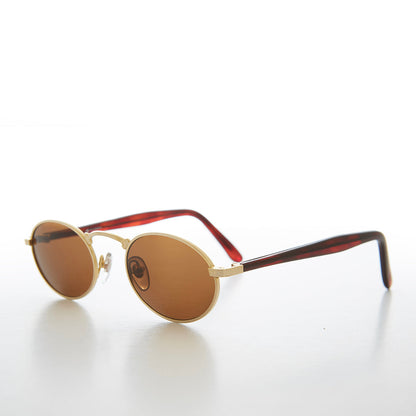 Small Oval Metal Vintage Sunglasses - Robin