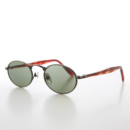 Small Oval Metal Vintage Sunglasses - Robin