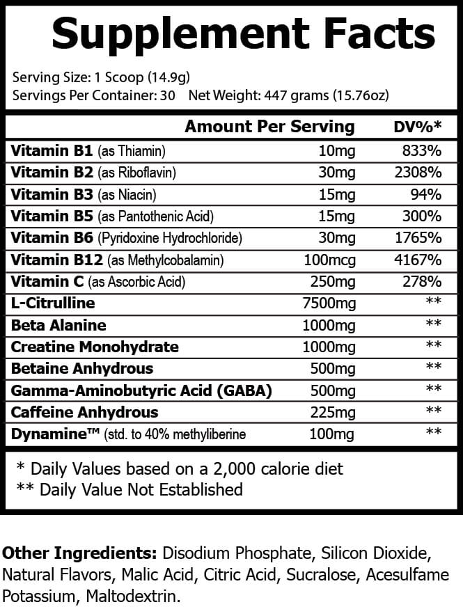 Tropical Sunrise Pre-Workout Energy Powder + Focus Boost & Hydration | Sugar Free