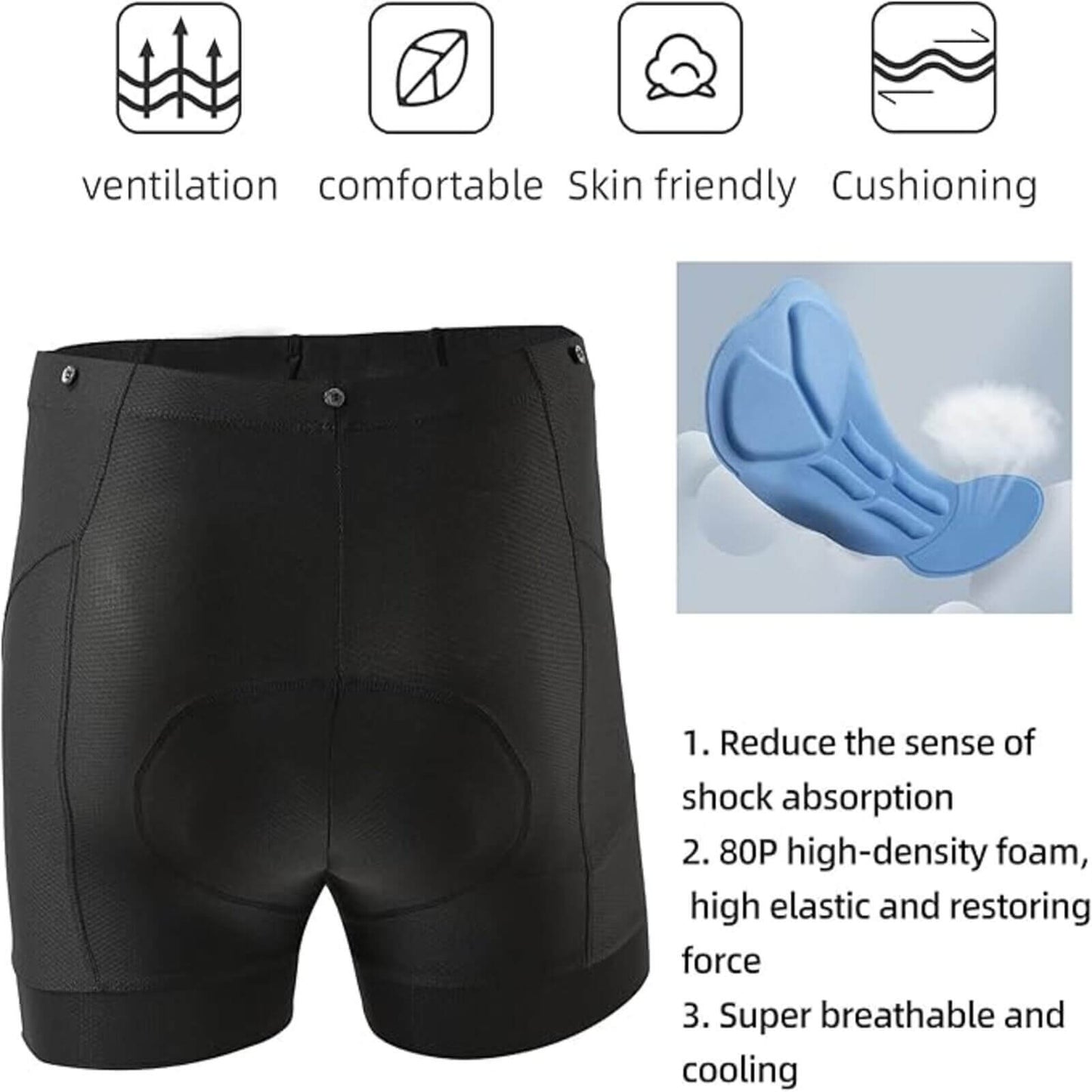 ROCKBROS Breathable Cycling Trousers 2 in 1 With Quick-Drying Padding