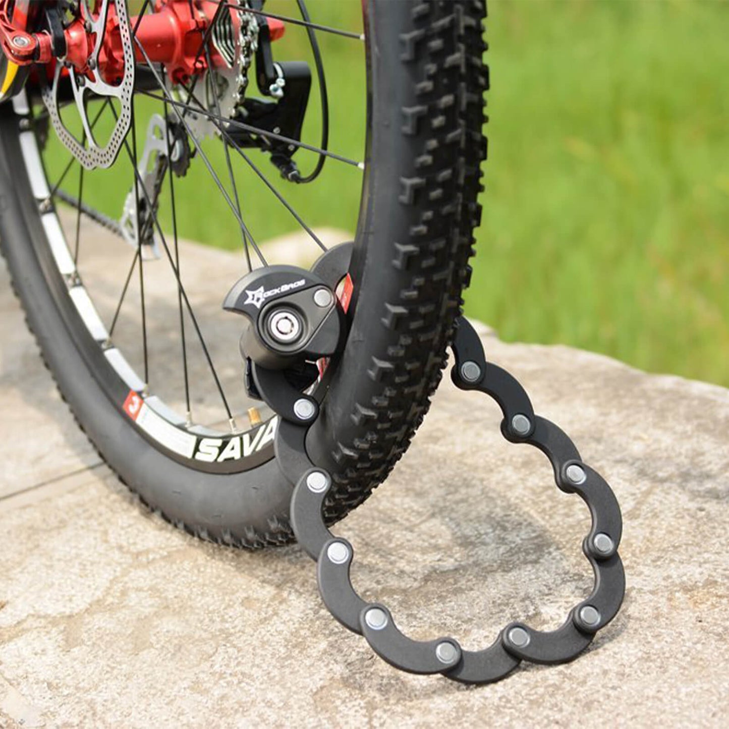 ROCKBROS Folding Bike Lock Anti-theft Alloy Lock with Mounting Bracket