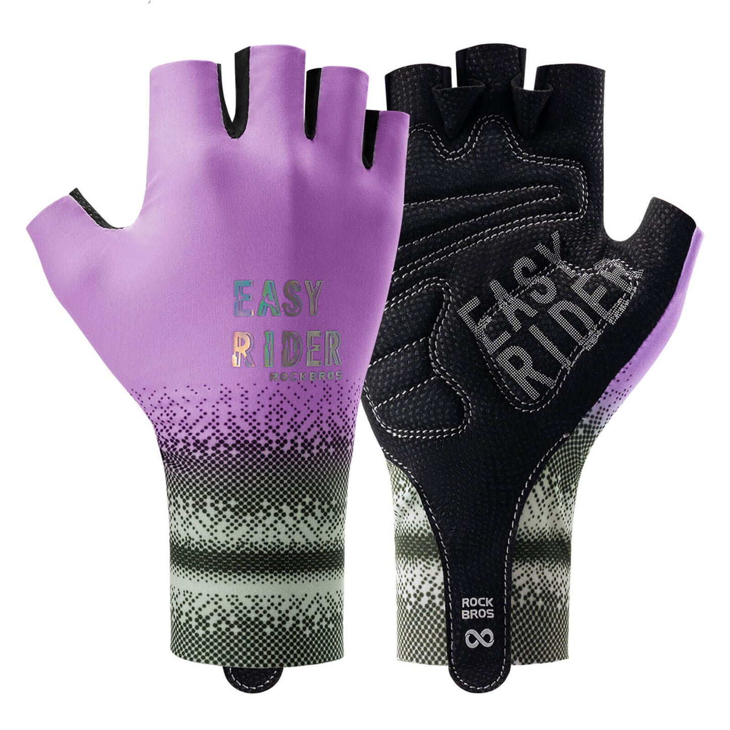 ROCKBROS Half-Finger Women Cycling Gloves Summer Gradient