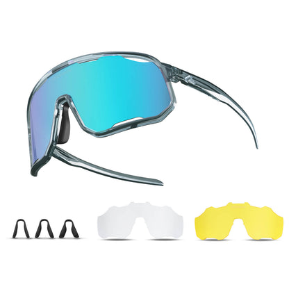 ROCKBROS Polarized Sunglasses UV400 Transparent Cycling Glasses Windproof TR90 Frame