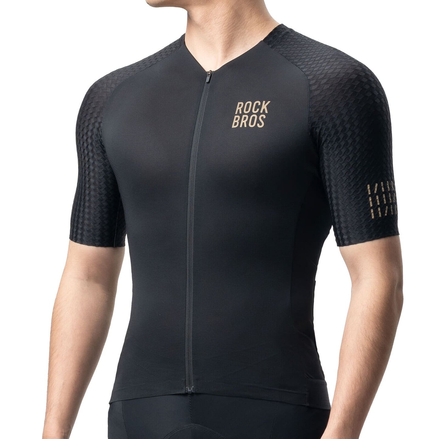 ROCKBROS Men's Short-Sleeve Cycling Jersey Diamond Pattern