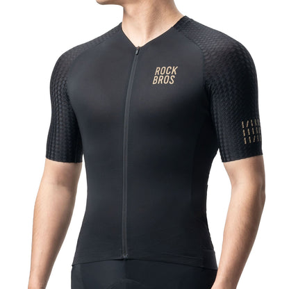 ROCKBROS Men's Short-Sleeve Cycling Jersey Diamond Pattern