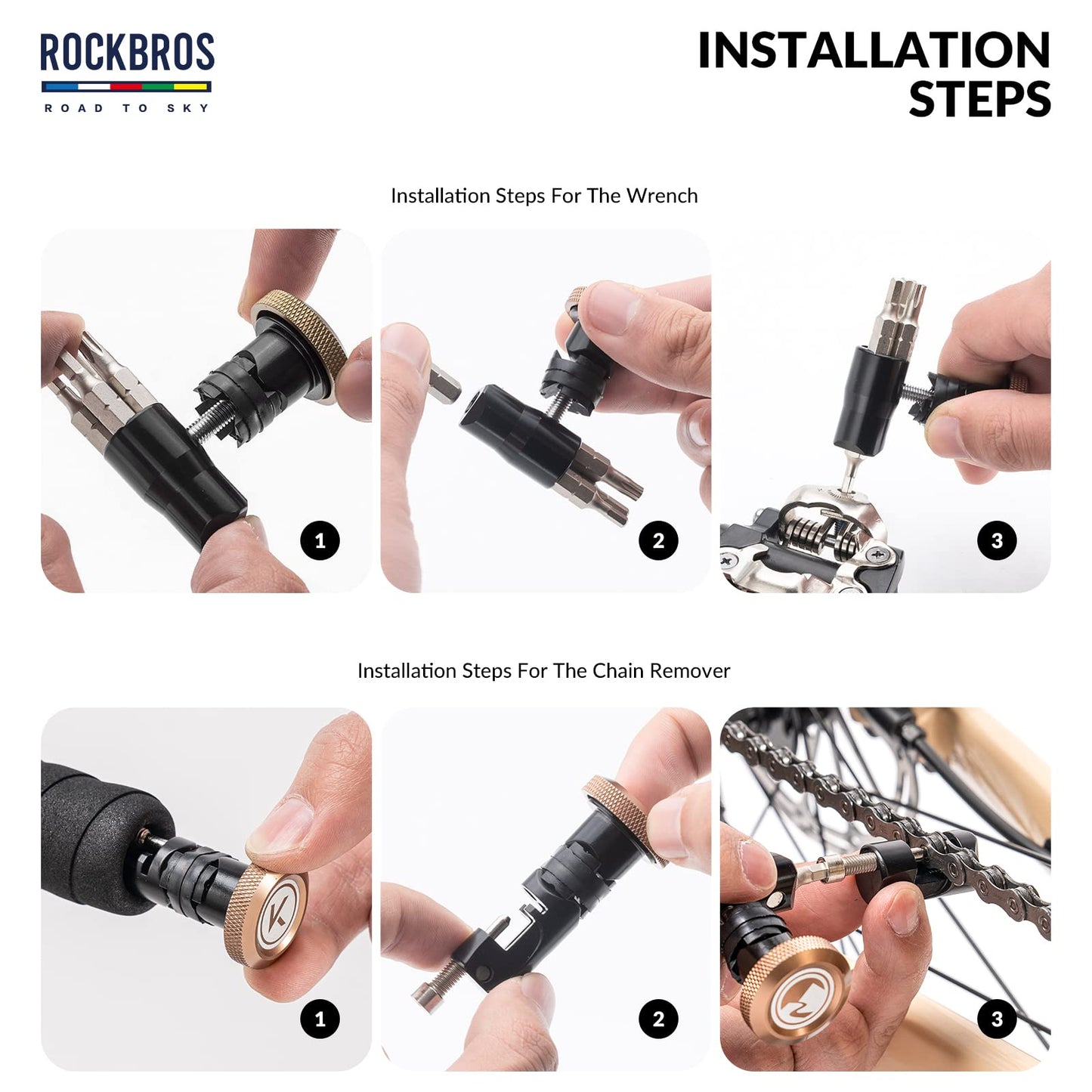 ROCKBROS Handlebar Tool Kit -Road to Sky VIAK Co-Branded Bar End