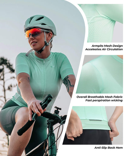 Women's TVI Solid Color Short-Sleeve Cycling Jersey