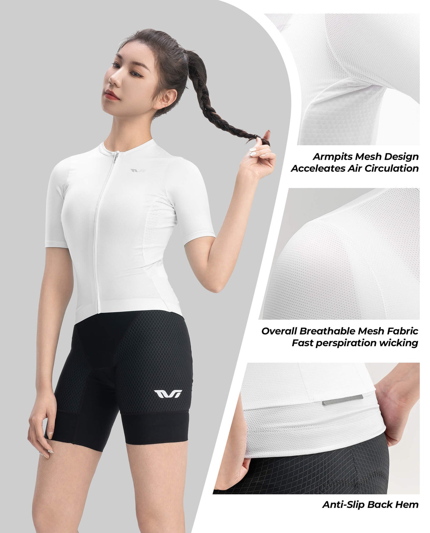 Women's TVI Solid Color Short-Sleeve Cycling Jersey