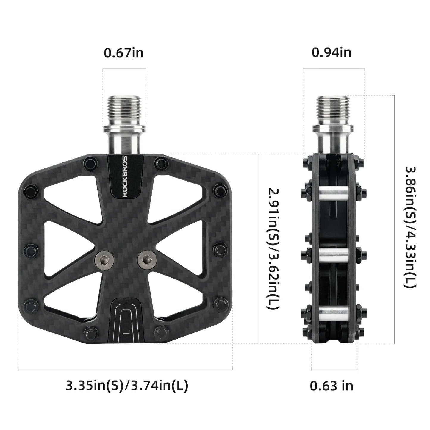 Wide Flat Pedals