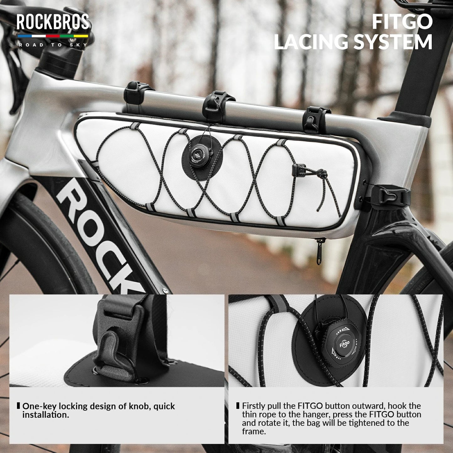 ROCKBROS Bike Triangle Bag-Road to sky