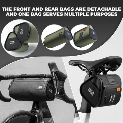 ROCKBROS Versatile 2 in 1 Bike Bag Waterproof Handlebar Bag With Shoulder Strap
