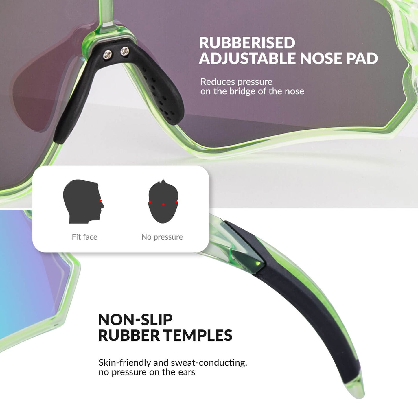 ROCKBROS Kids Polarized Cycling Sunglasses UV400 Bike Glasses