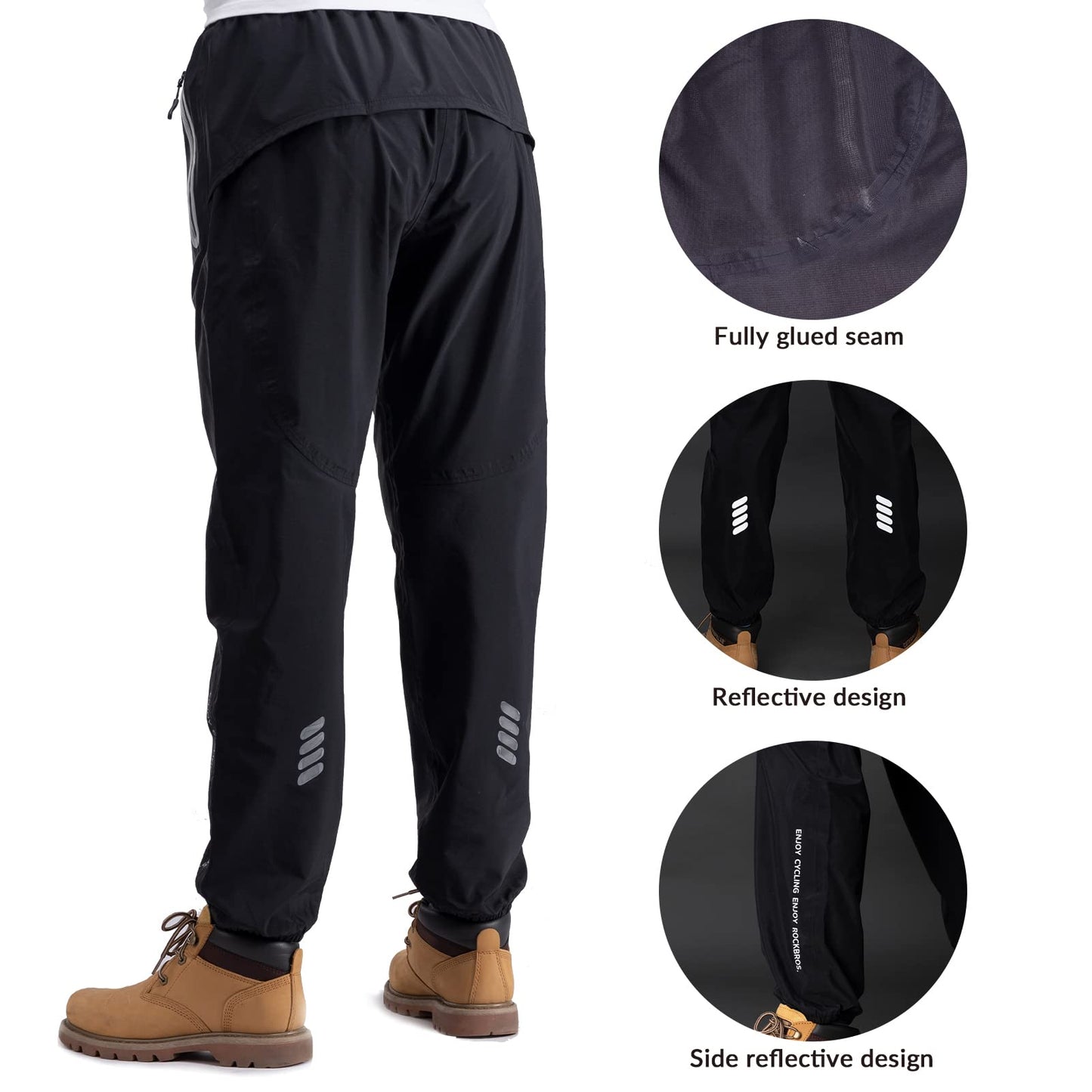 Waterproof Raincoat & Overtrousers for Men Women with Reflective