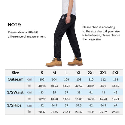Waterproof Overtrousers for Men Women with Reflective